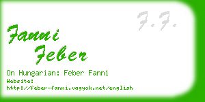 fanni feber business card